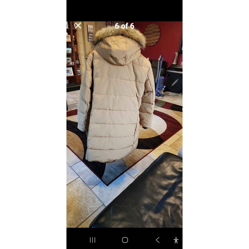 Nine West Women's Mustard Brown Quilted  Hooded Puffer Jacket Size 3X NWT! - Picture 4 of 4
